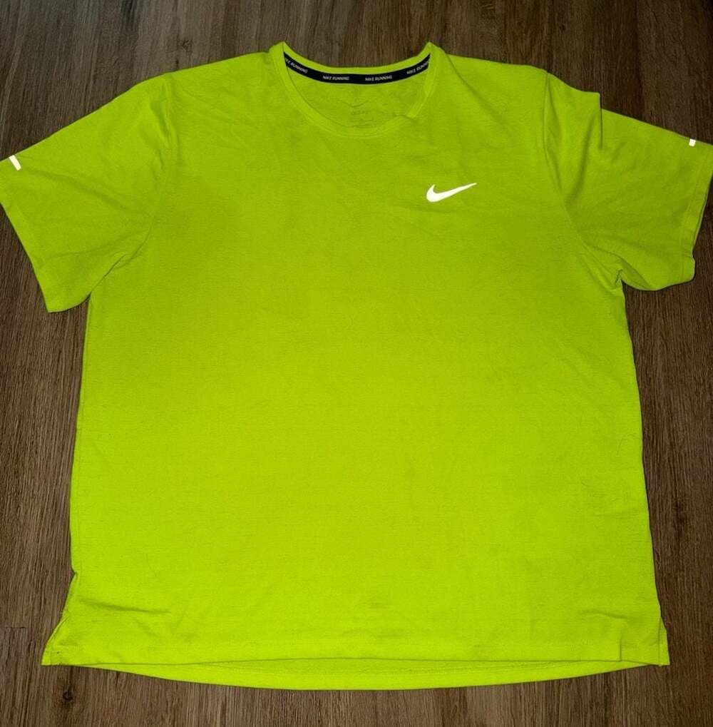 Nike Men's Miler Dri-FIT UV Short-Sleeve Running Top - Volt